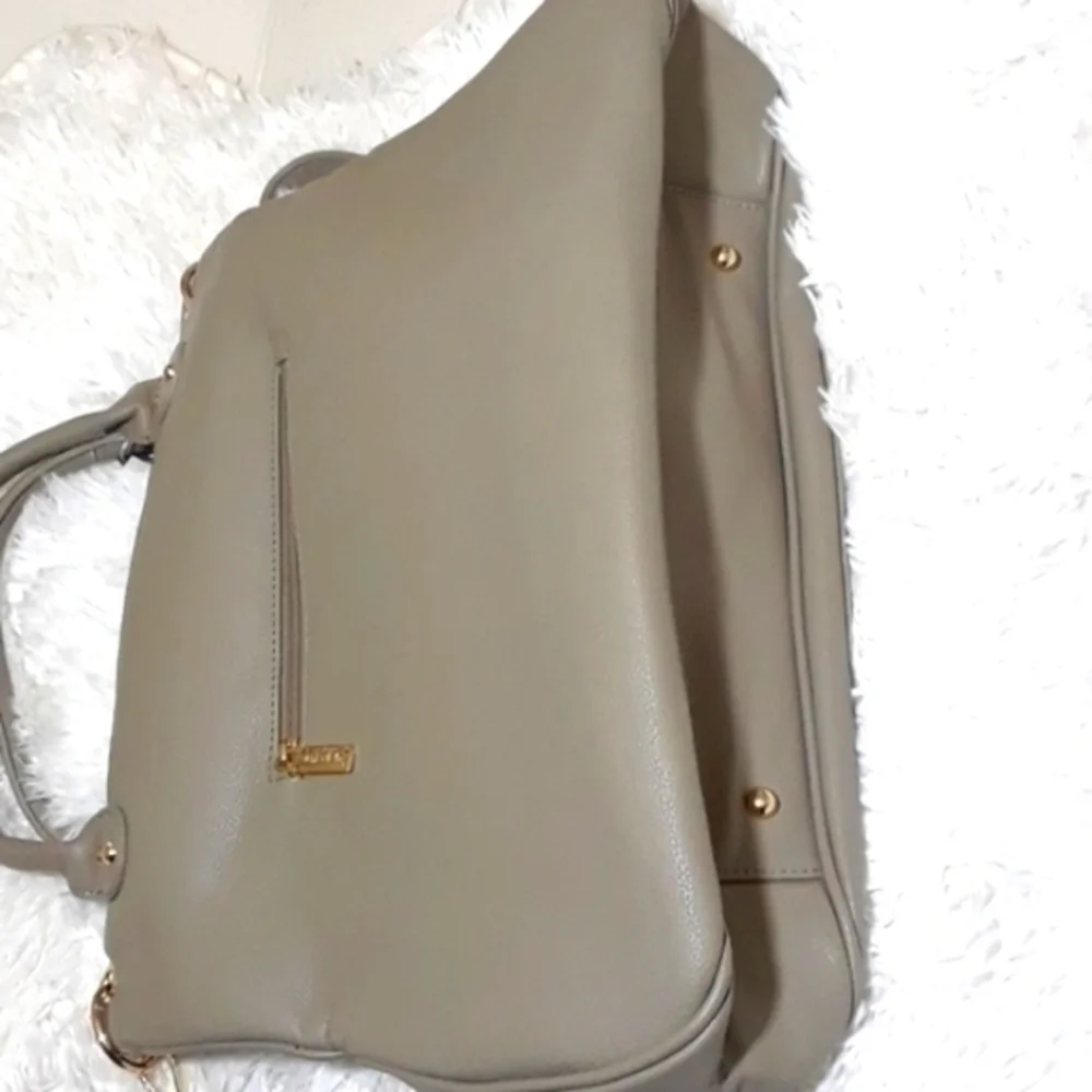 Pink Haley Faux Pebble Leather Large Tote Bag